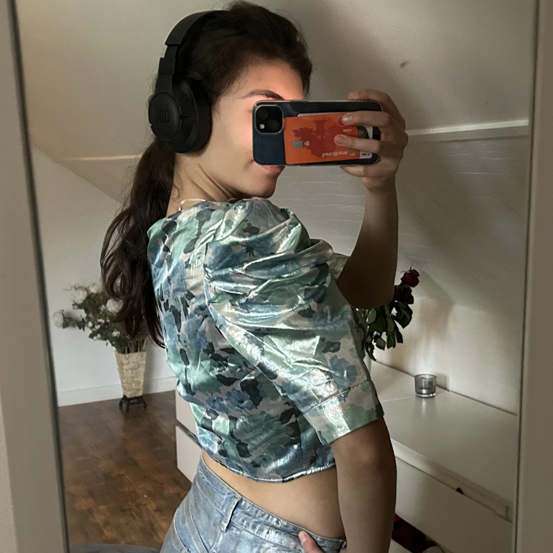 Multifärgad topp med knappar - 91