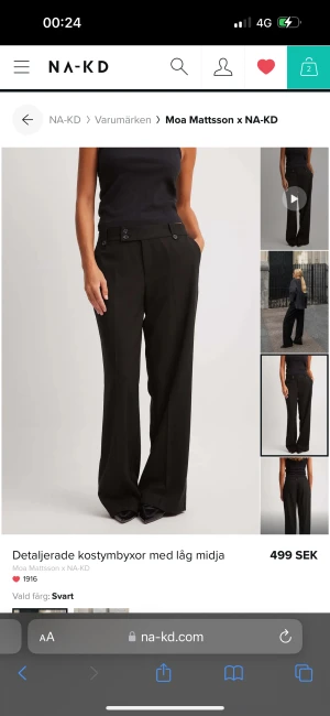 Kostymbyxor  - Säljer dessa kostymbyxor Moa Mattsson X nakd, stl 36. Använda 1 gång 