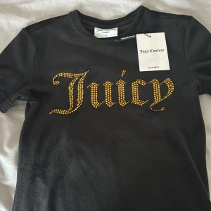 Juicy couture T-shirt - Säljer dena tröjan då jag inte har någon användning av den. Tröjan har bara blivit testad, men lappen är kvar. Ny pris är 550 men säljer för 300.