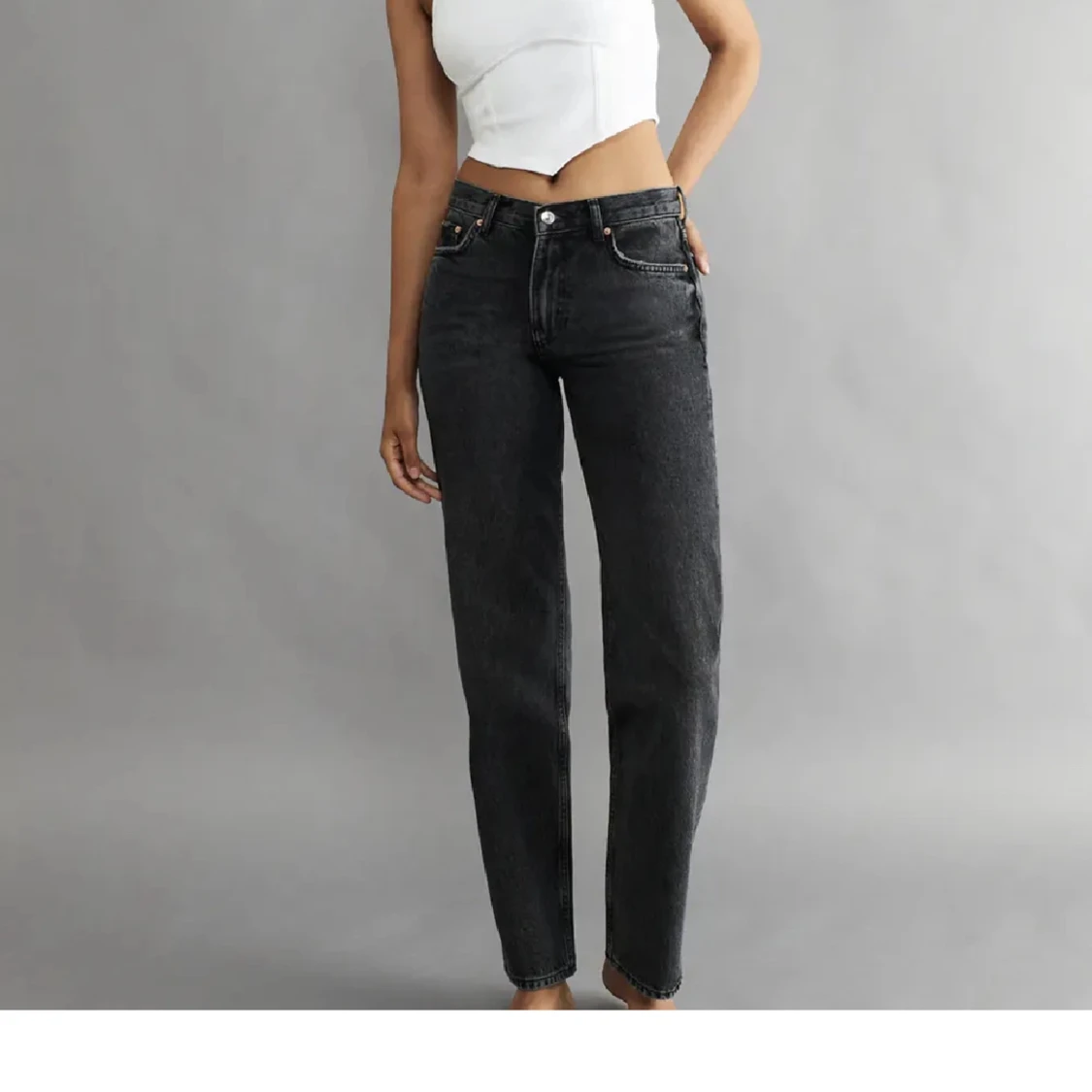 Low waist straight jeans
