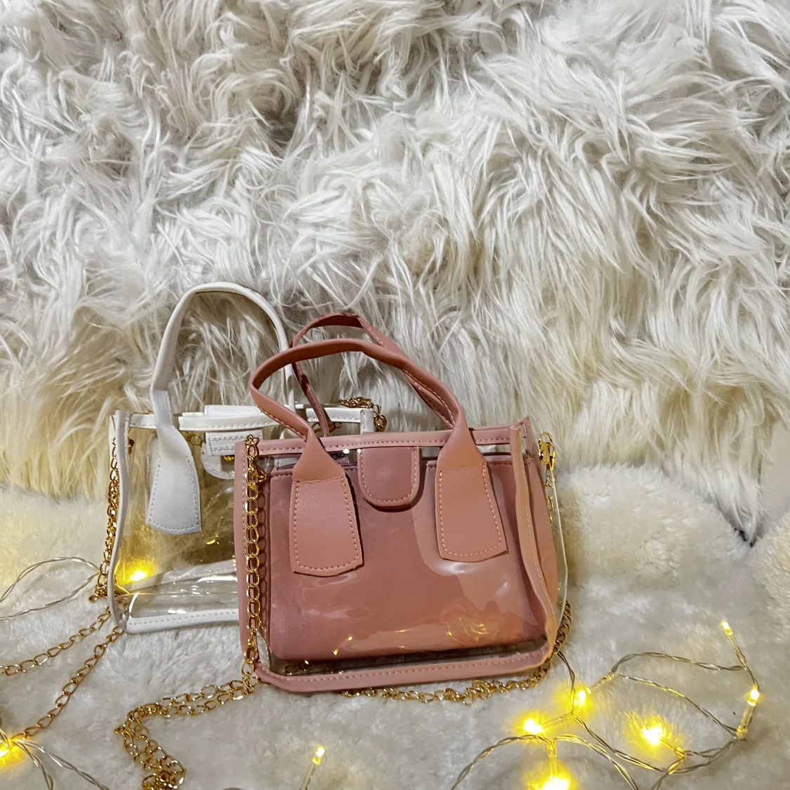 Shein genomskinlig väska