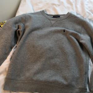 Grå Polo Ralph lauren tröja storlek 14-16 - Bra skick inga håll knappt använd, lite stor i storleken, ny pris 800kr. 