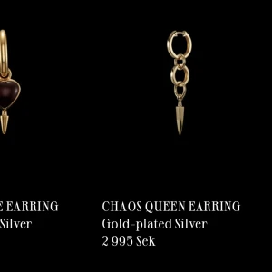 Qhaos queen örhänge Maria nilsdotter  - Super fint örhänge från Maria Nilsdotter. Inga defekter förutom tappat lite färg men inget som syns när örhänget sitter på. Köptes för 3000kr och säljer för 1500kr, kan också byta 