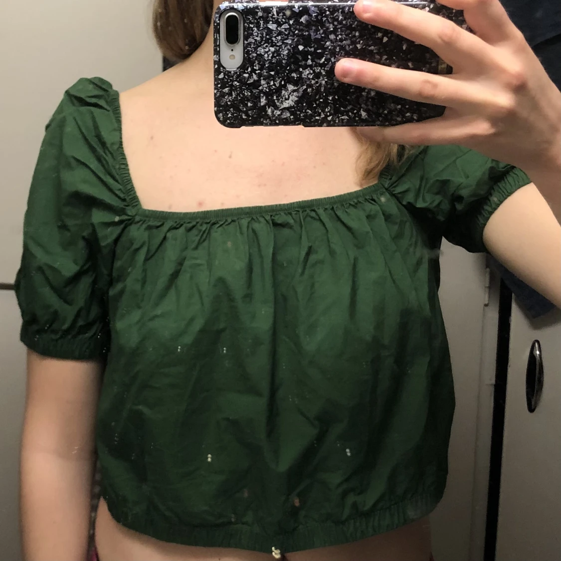 Topp med puffärm - 90