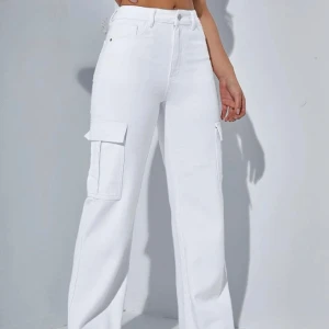Vita cargo jeans - Aldrig använda 