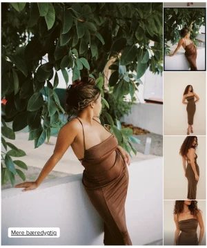 Klänning nakd  - Brun fin klänning från NA-KD. Använd 1 gång. Storlek XS.