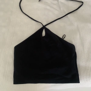 Svart topp - Svart topp från zara som man knyter runt halsen, fint skick💗 50kr+frakt🙌🏼💗