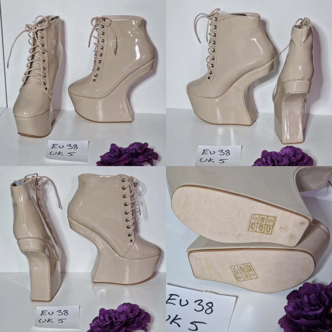 Heel-less boots i lack strl 38 - 90