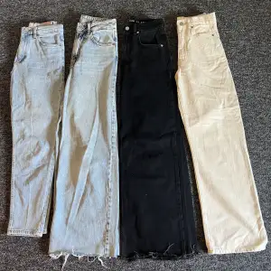 4 par jeans i storleken xs, använda få gånger därav bra skick. Säljes som ett paket. Hämtas på plats eller fraktas mot portokostnad.