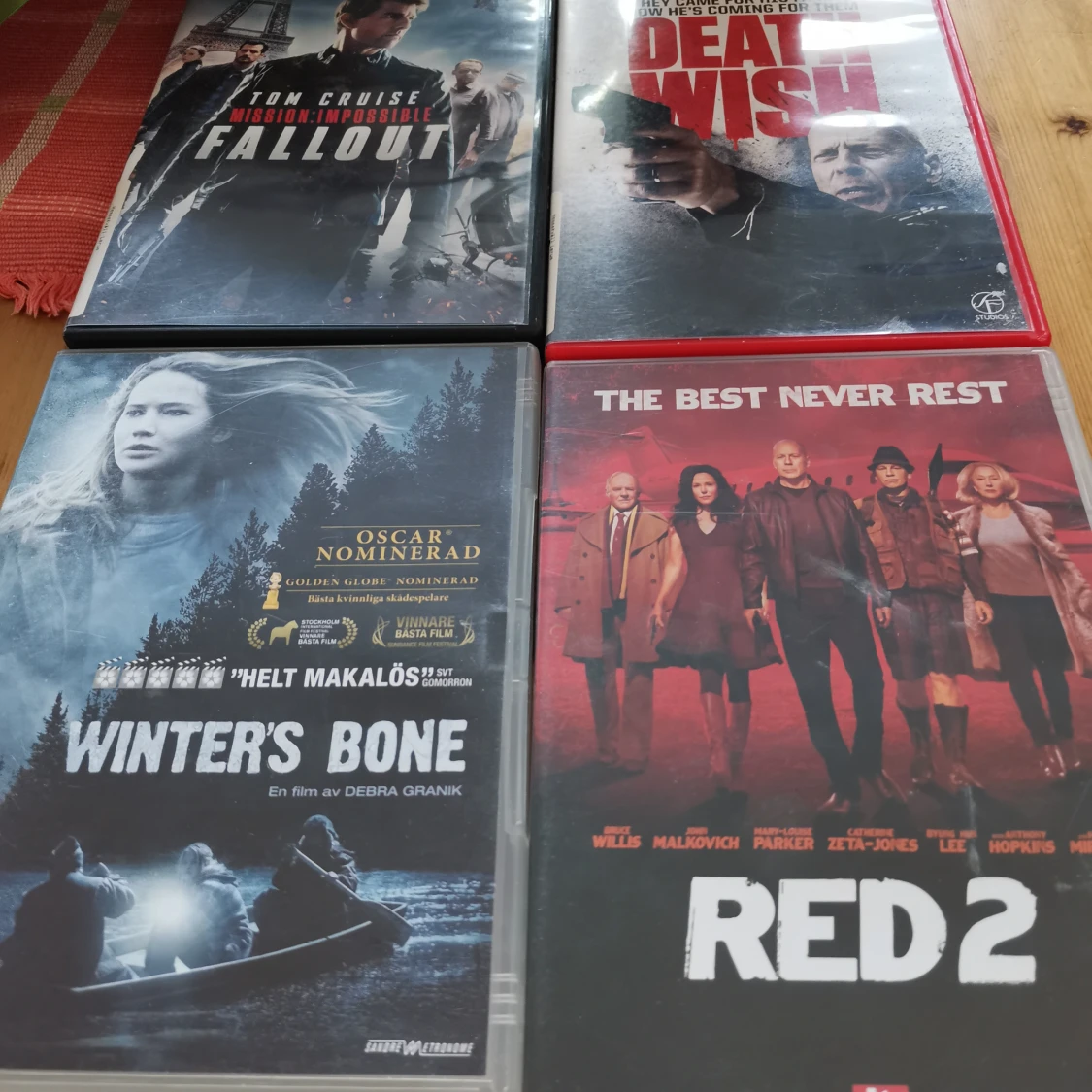 4 st dvd filmer blandat 20 kr st