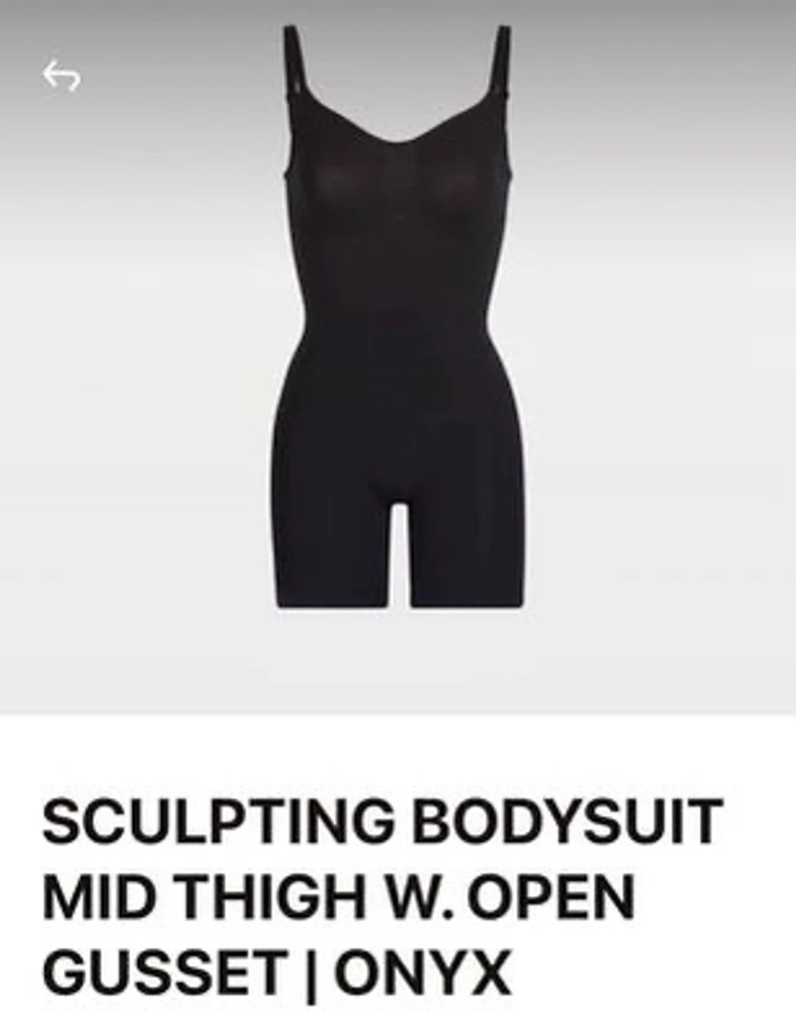 Sculpting bodysuit mid thigh with open gusset - 90