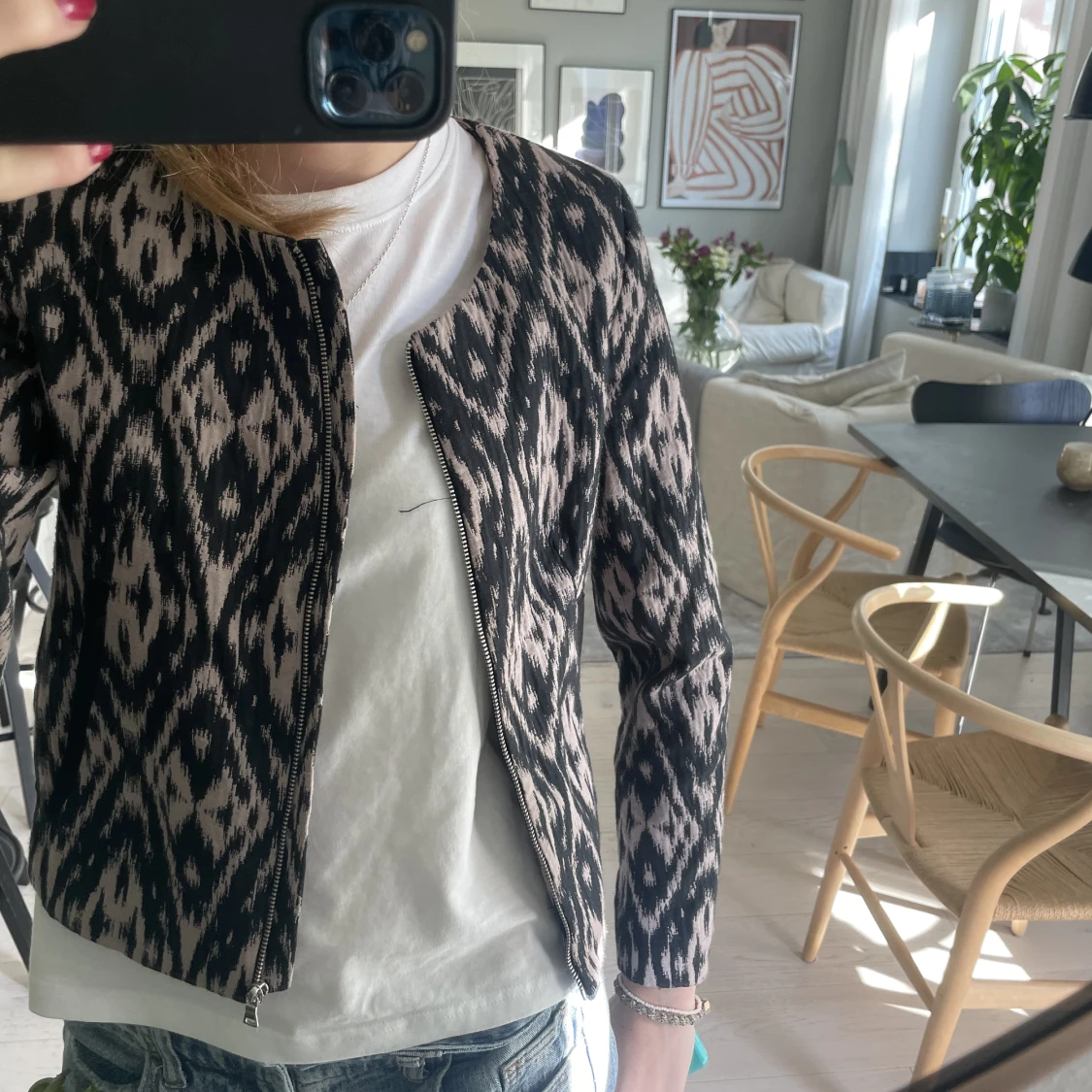 Mönstrad jacka - 90