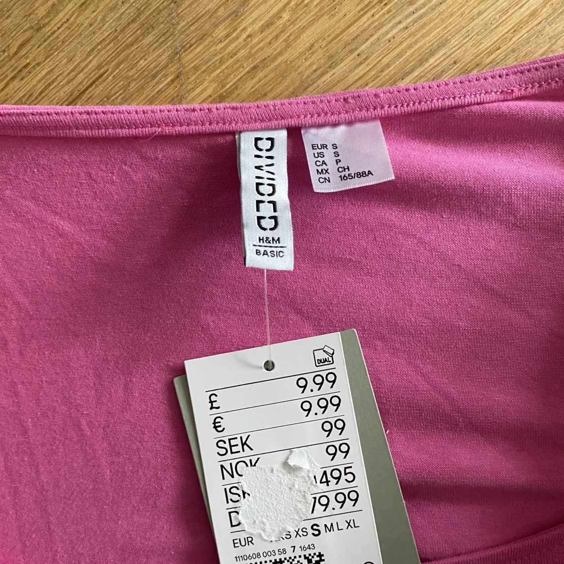 Rosa topp med slits - 90