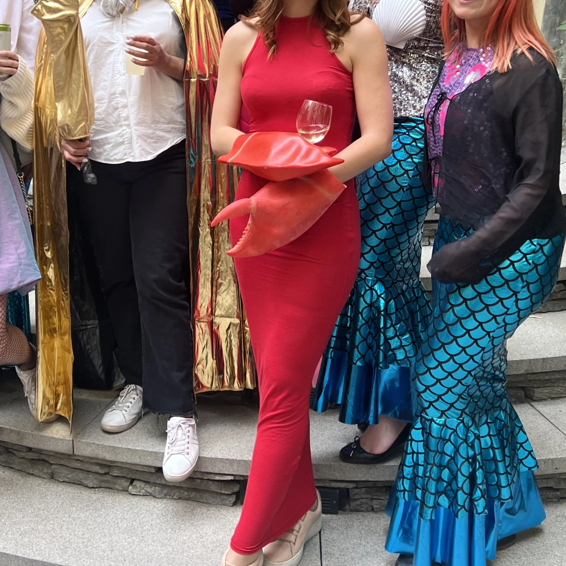 Röd långklänning från boohoo - 90