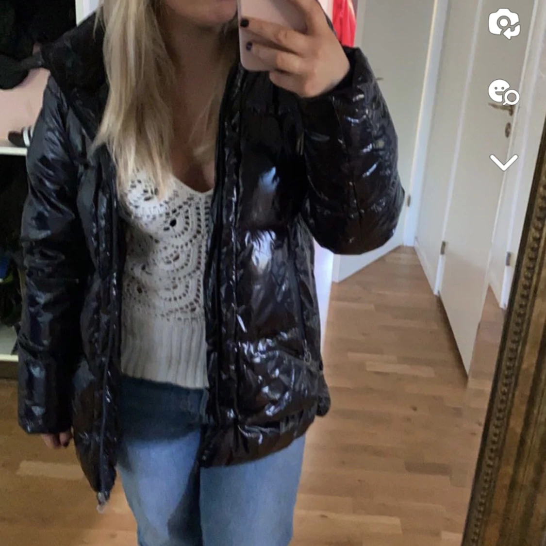 Glansig jacka - 90