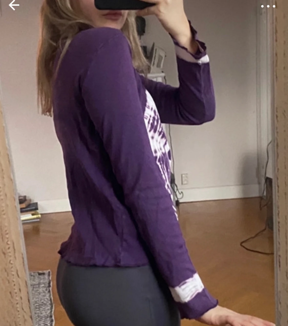 Y2k Tiedye Lila långärmad topp - 90