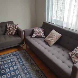 3 -sits (Falslev) ljusgråa bäddsoffor i väldigt bra skick. Köpta för ca 9300:- Hämtas i  NORRKÖPING  - Soffor med tygklädsel. Soffan görs enkelt om till en säng. Sits och rygg i skum. Ben i massivt trä. Sovyta 110x190cm. B209 x H81 x D85 cm. Köptes mars månad i år Knappt använda pga resa utomlands. Säljs för 2000:- st eller 3200:- för båda  Inga defekter. 