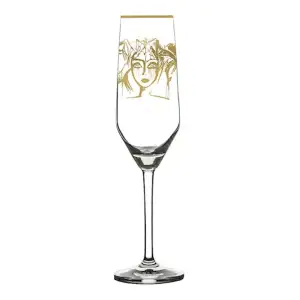 Eleganta champagneglas med guldmotiv från Carolina Gynning.  Nypris: 300 st.  Pris för alla: 1000 Pris/st: 170  Önskar swish & köparen står för frakt. 