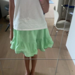 Kjol  - En minikjol med en sååå härlig färg och fina volanger! Märket är in the style 