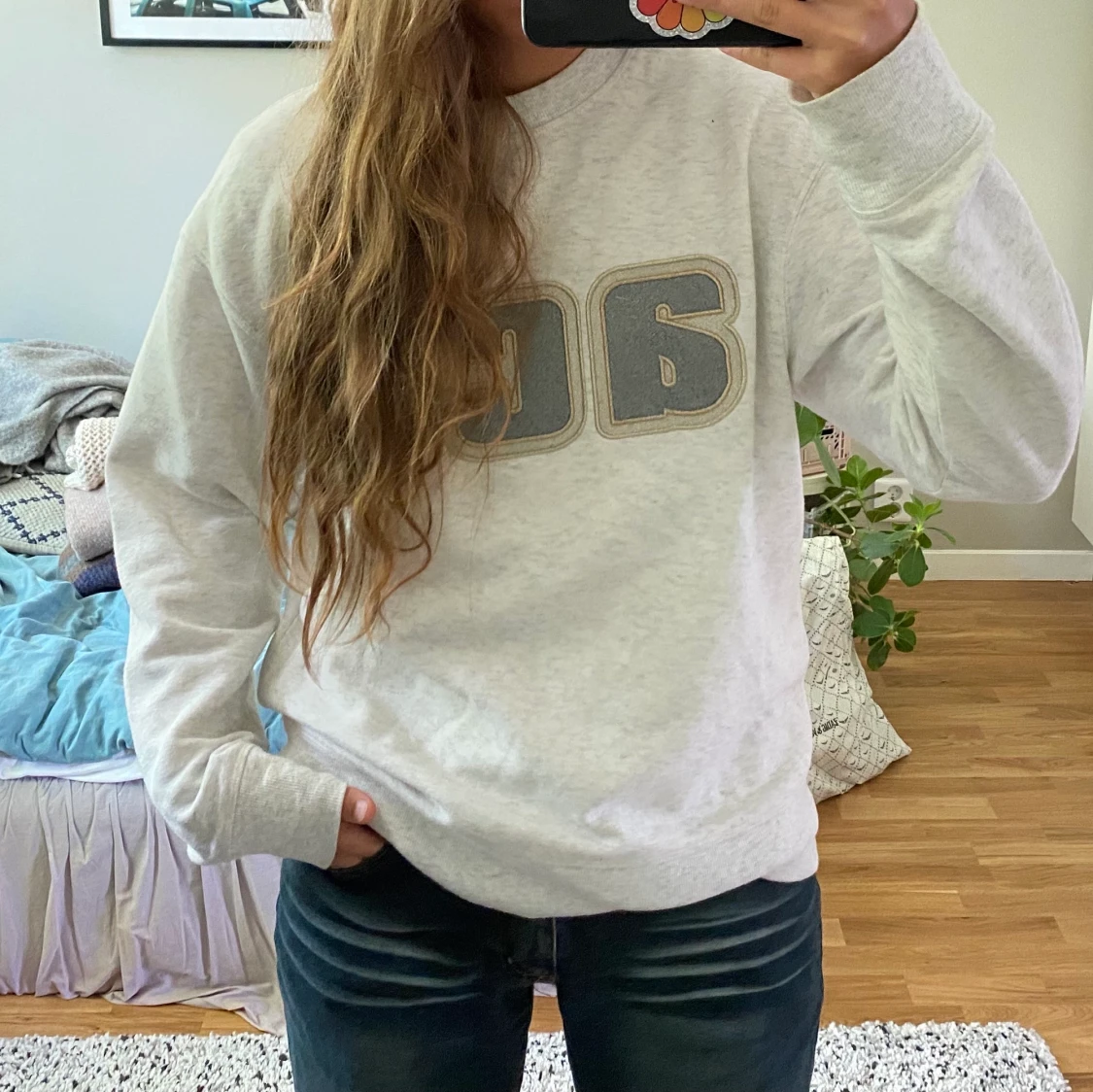 Sweatshirt med tryck