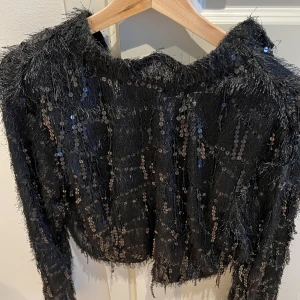 Helt ny tröja med paljetter  - Helt ny tröja från h&m med paljetter. Storlek M men jag upplever att den är liten i storleken. Kommer från ett rök- och djurfritt hem 