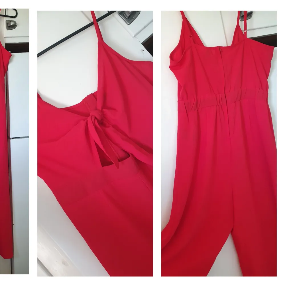 Röd jättefin jumpsuit från h&m. Använd 1 gång. Storlek 42. . Klänningar.