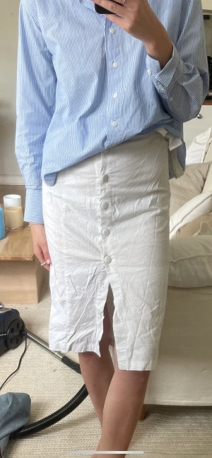 Superfin vit kjol - Jättefin midikjol