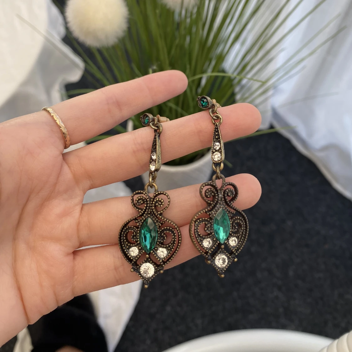 Söta gröna örhängen💘