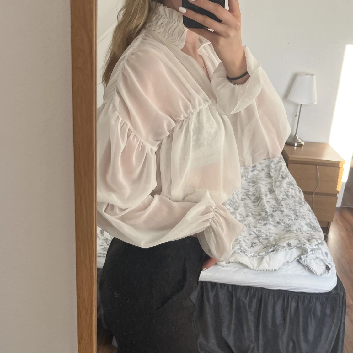 Vit festlig blus  - 90