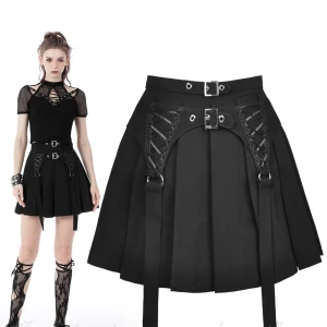 🖤Dark in Love Minikjol🖤 - Plisserad minikjol från Dark In Love i storlek XS(32-34) samma som i modellbilderna🖤🥀 Supersnygg nu-goth design och väldigt bra kvalitet! Har bara använts en gång och är i nyskick. Köpt för 500kr Tryck gärna på köp nu🖤