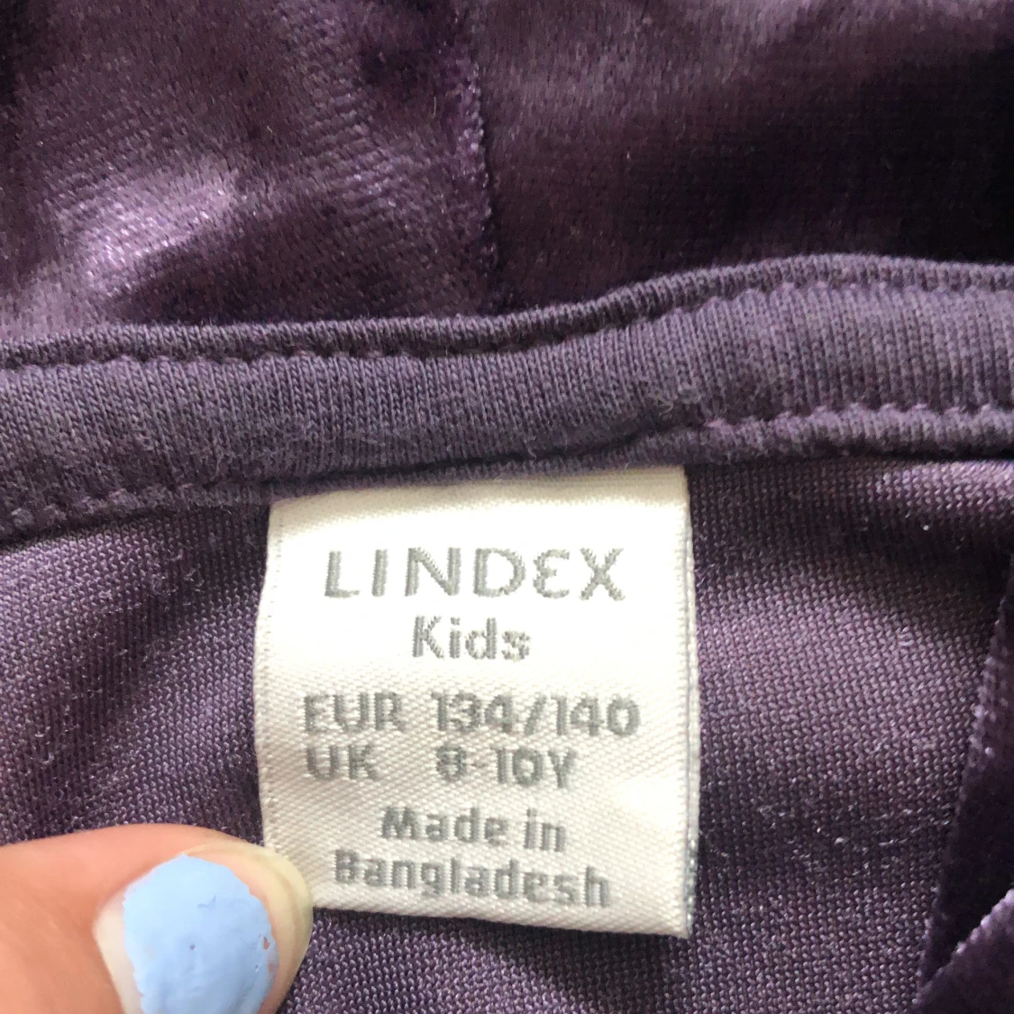 Lila sammets hoodie  - 90