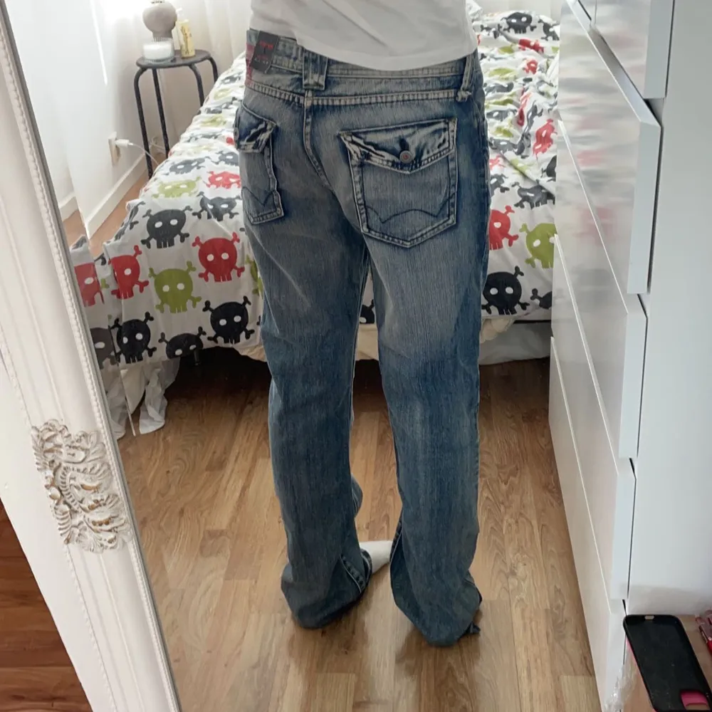 Jättefina vintage jeans i storlek 34/34, bra skick!. Jeans & Byxor.