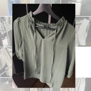 grön blus - en supersöt grön blus från vero moda som knappt är använd💚💚