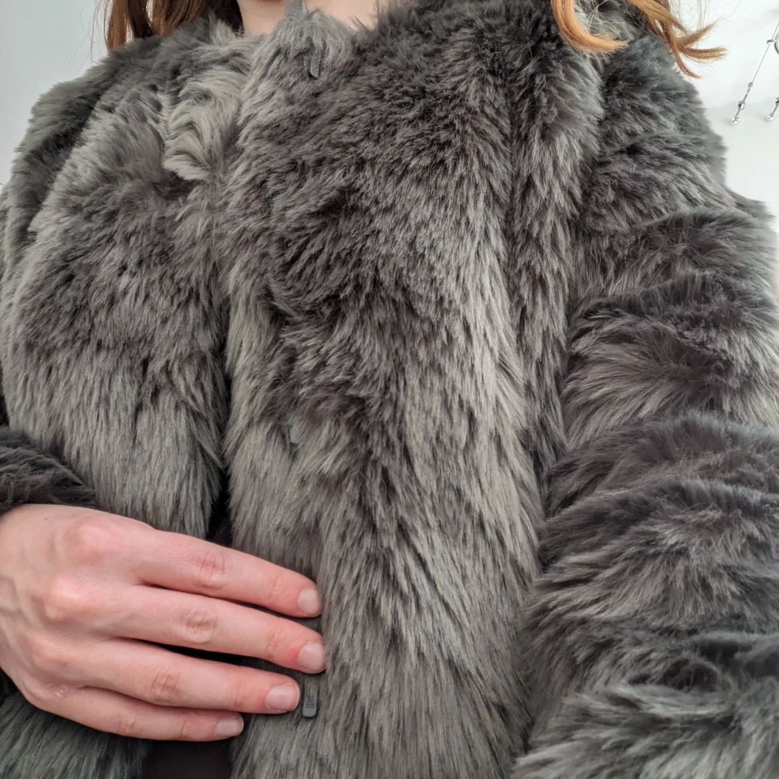 Oanvänd väldigt fin pälsjacka  - 91