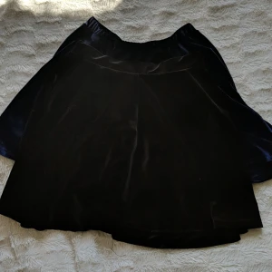 Två sammet kjolar  - Priset är för båda kjolarna. Det är två sammetskjolar. En i en mörkare Royal Blue färg och den andra i svart