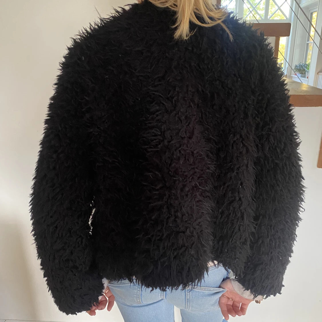 Svart päls jacka - 91