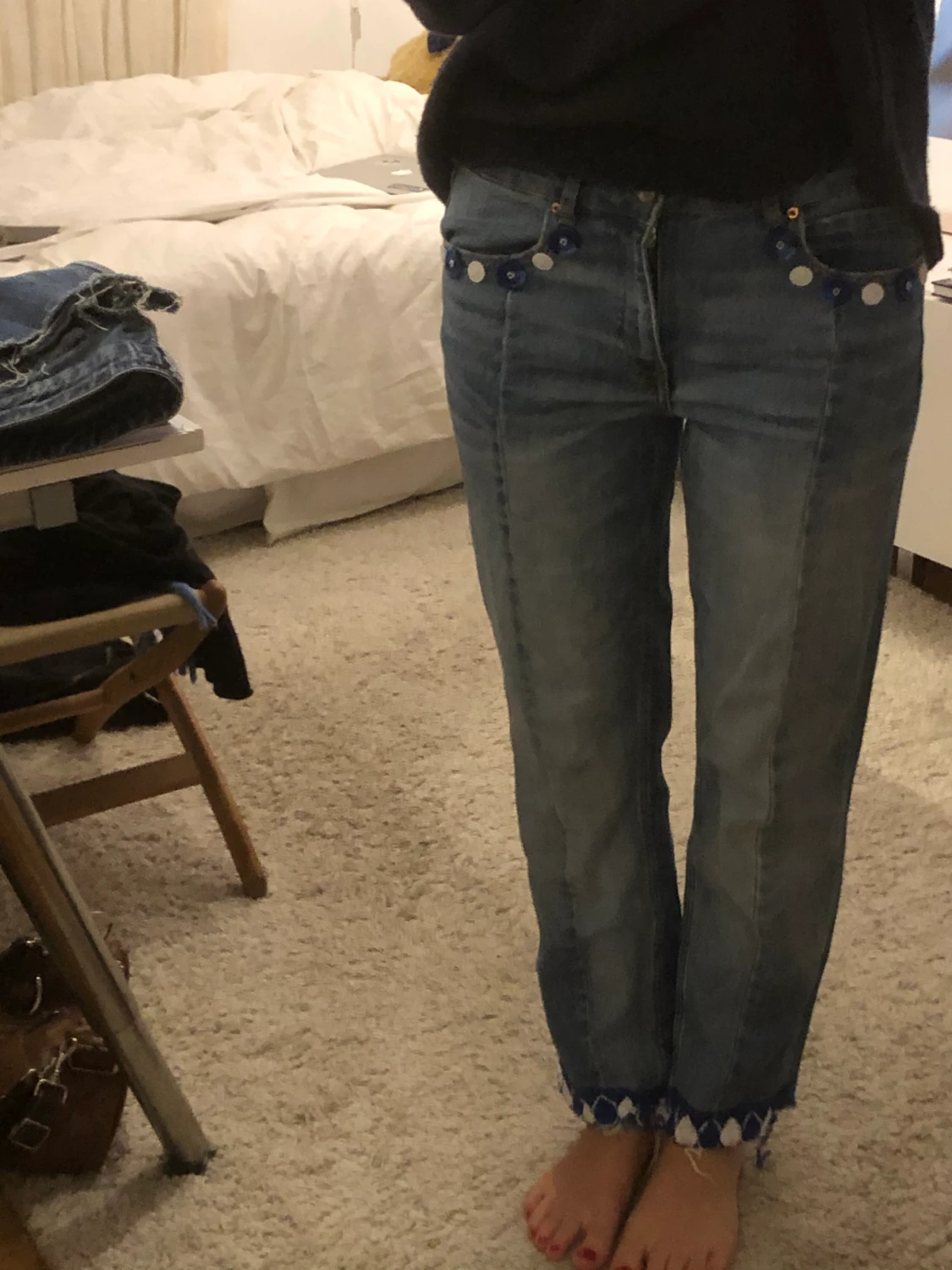 Gina tricot jeans med detaljer