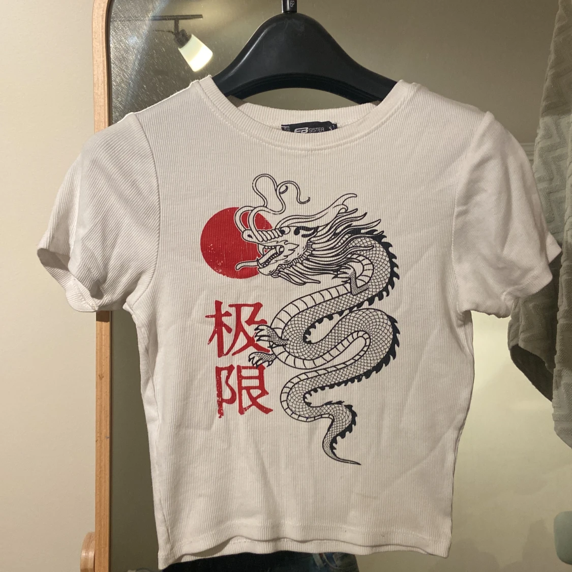 Drake vit ribbad tröja - 90