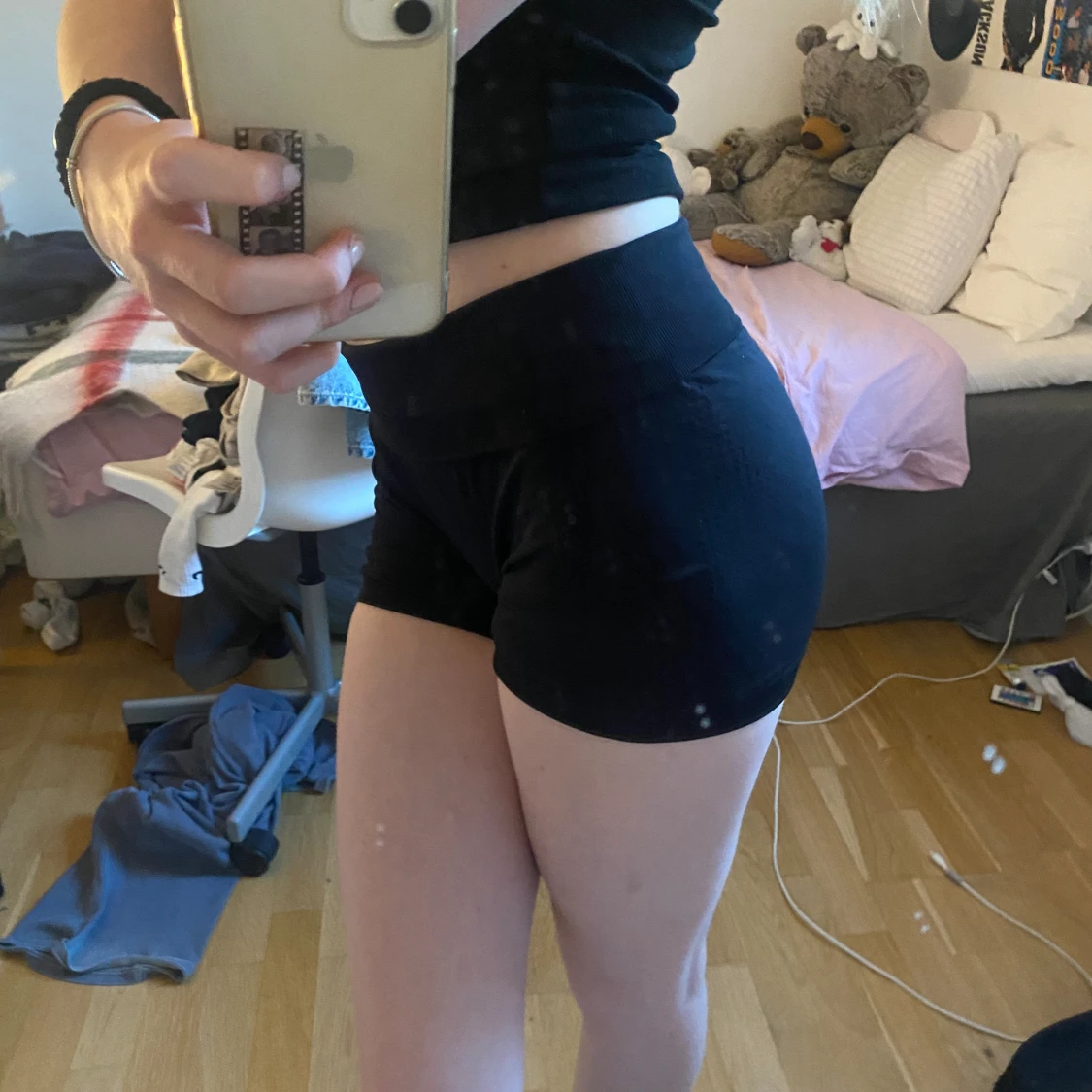 Svarta tighta träningsshorts/gymshorts - 90