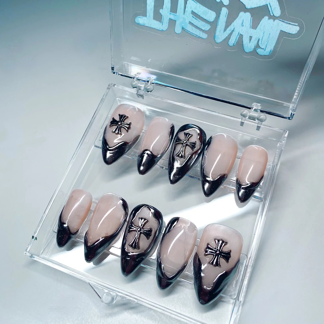 Press On Nails - Silver Chrome  - 90