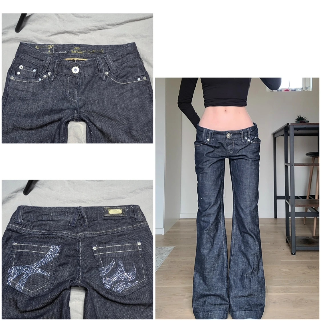 Lågmidjade jeans - 90