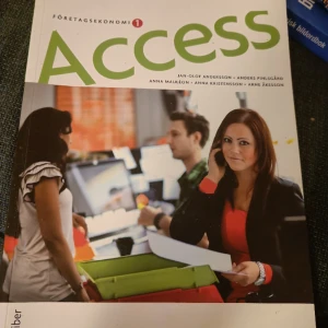 Access - Företagsekonomi 1, uppgifter  - Framsidan lite böjd, annars bra skick 