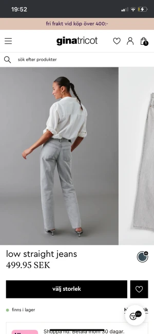 Gråa jeans  - Grå lågmidjade perfect jeans från Gina Tricot🤍