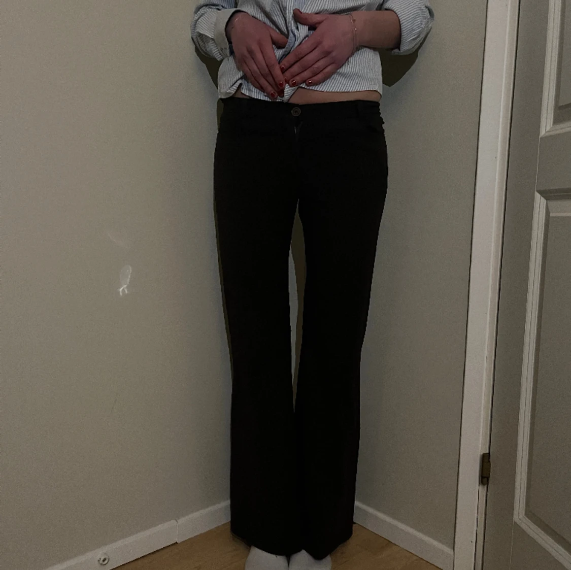 Lågmidjade kostymbyxor