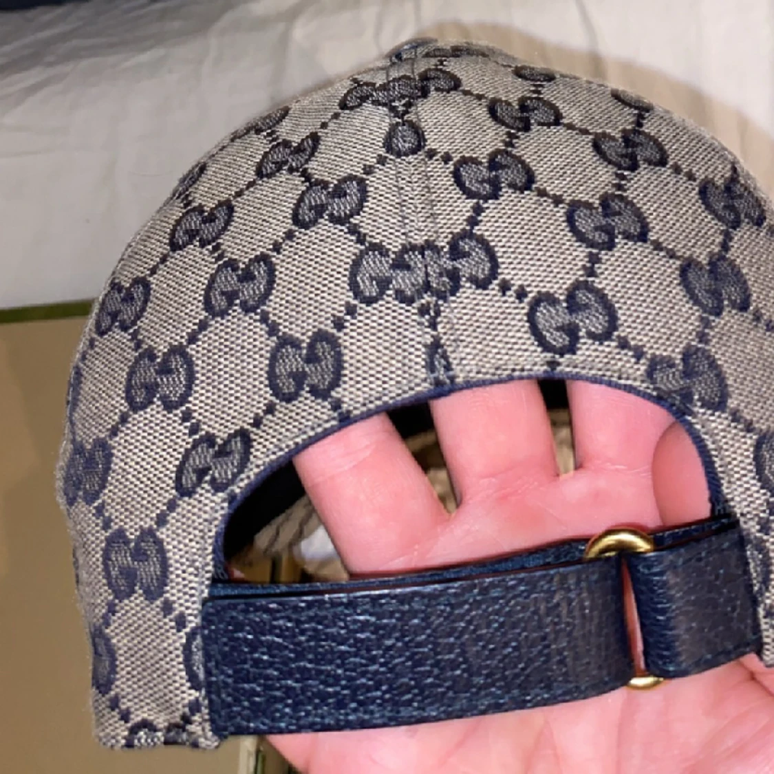 Gucci keps Grå Blå Original GG - 91