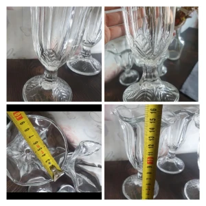 Glass skålar  - 4 stycken serverings skålar för glass.  Fint skick. Inga kantskador 