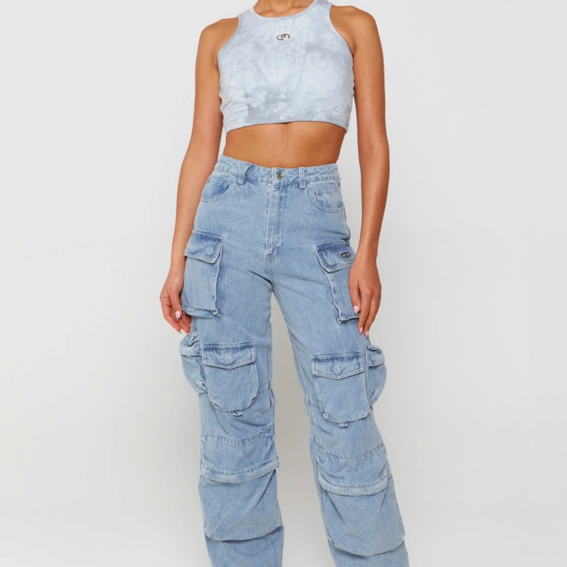 Intresse koll cargo byxa jeans - 91