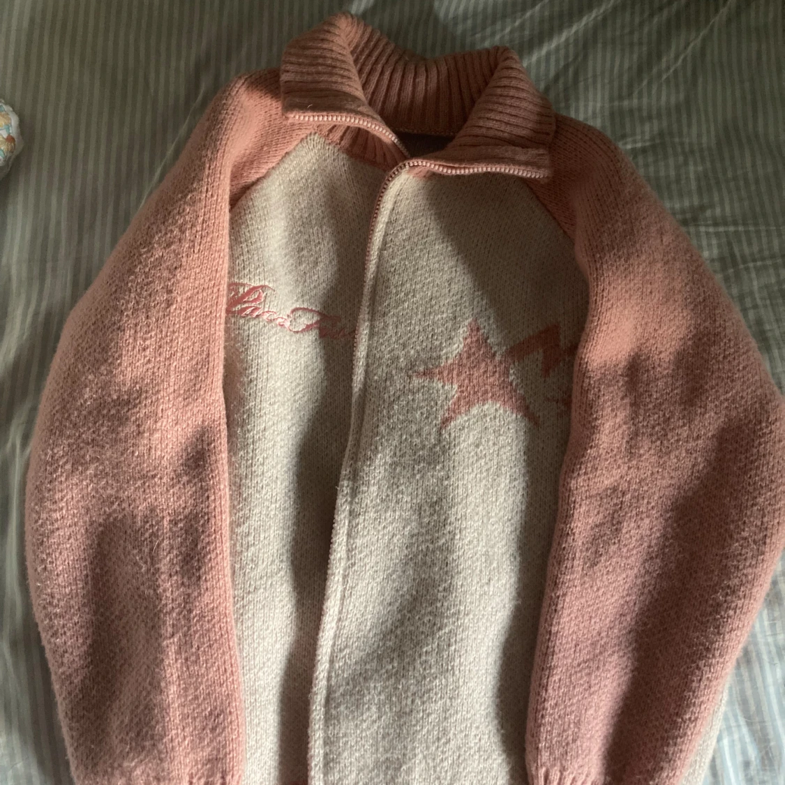Y2k rosa tjocktröja sweatshirt star pink coquette