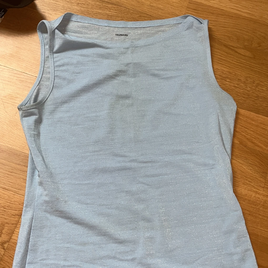 blå skimrande topp - 90