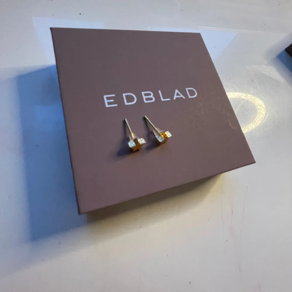 Säljer dom här super fina örhängena från Edblad 🥰 säljer då jag bytt till silver och de knappt kommer till användning. Köp gärna via köp nu, men hör av er först. Har ni frågor eller vill ha fler bilder är det bara att höra av sig. 💓💓😇. Accessoarer.